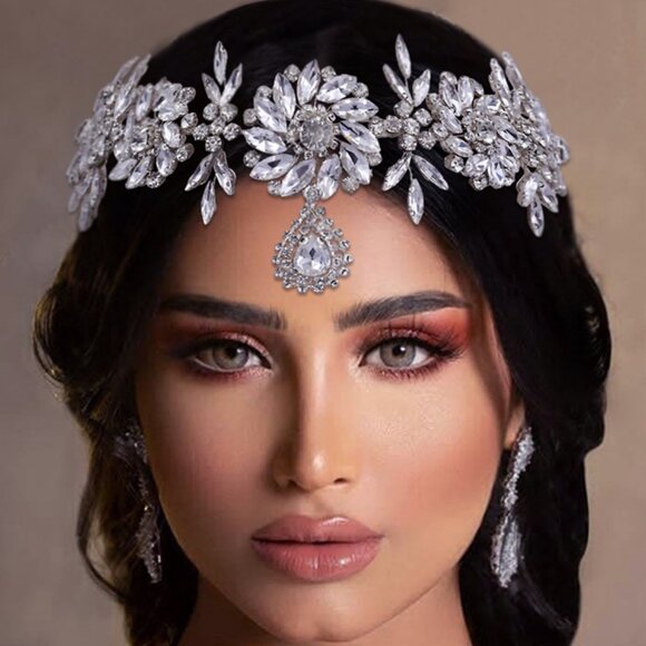 Brand New Silver Bridal Hair Accessories l Rhinestone Wedding Hairpiece Headband